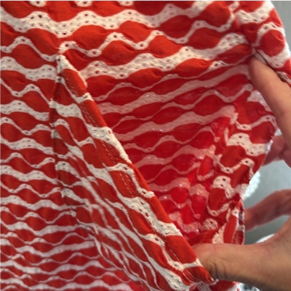 Forcynthia Beachwear Coverup in Orange and White Size Large - Picture 4 of 6